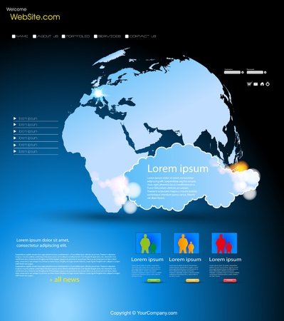 Website Design Template のイラスト素材