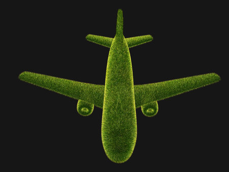 3D render of plane air isolated on white backgroundの写真素材