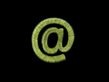 grass mail signの写真素材