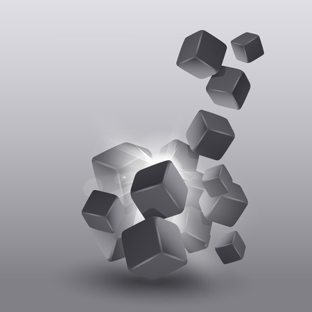 Falling Cubes Backgroundのイラスト素材