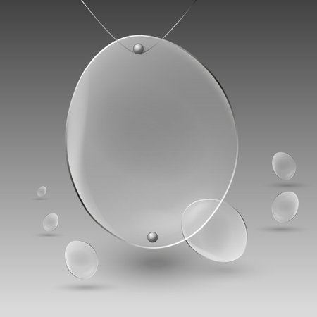 Plastic glass banner, illustrationのイラスト素材