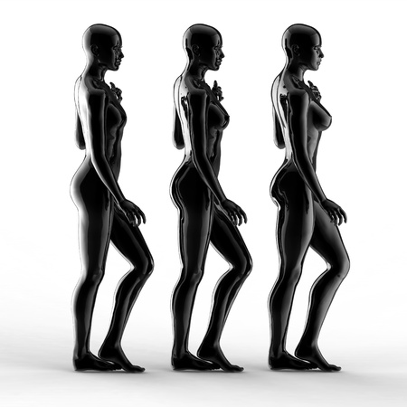 3d computer render brest sizeの写真素材