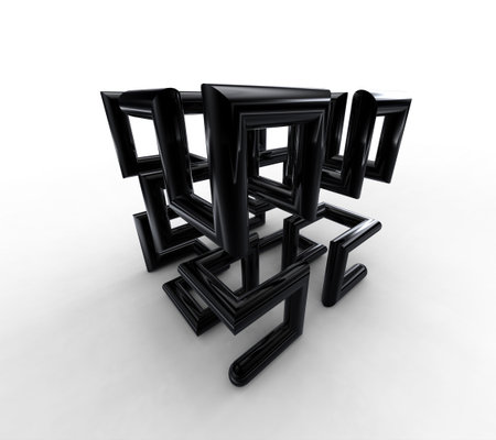 3d abstract cube の写真素材