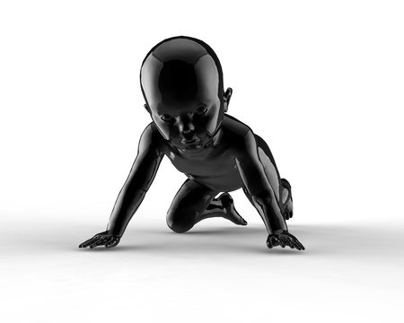 3D Cute baby girl の写真素材