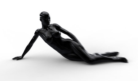 Beautiful dark woman body の写真素材