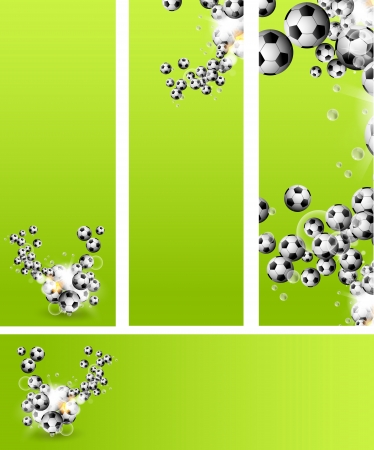 Background or card with soccer ballsのイラスト素材