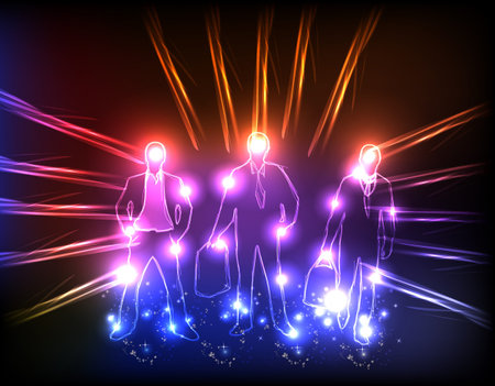 business team light background のイラスト素材