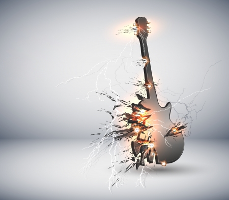 Music Guitar explisive background, easy editableのイラスト素材