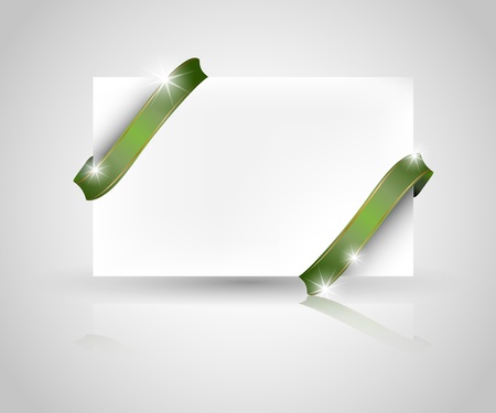 Christmas card and ribbon for your textのイラスト素材