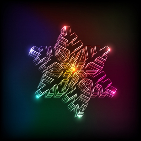 Abstract Christmas snowflake のイラスト素材