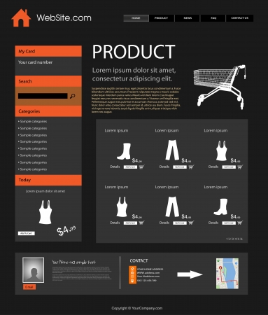 Web Design shop template のイラスト素材