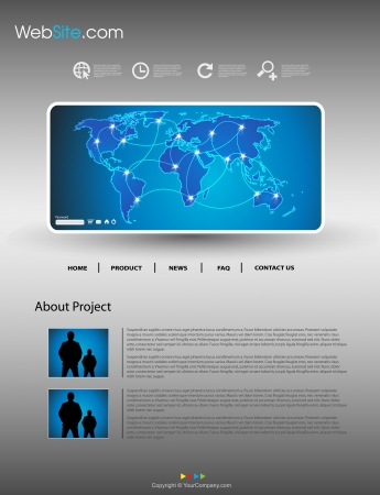 Website modern template のイラスト素材