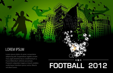 Soccer grunge city posterのイラスト素材