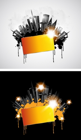 Vector city banner のイラスト素材