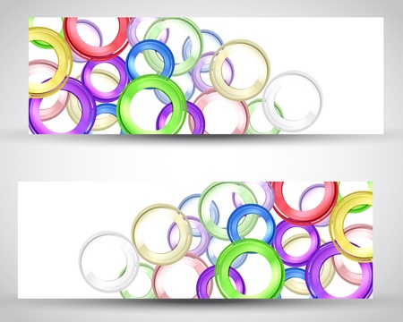 vector set header card design のイラスト素材