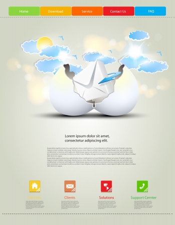 web design template, easy editableのイラスト素材
