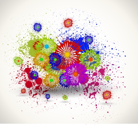 floral color nature art background のイラスト素材