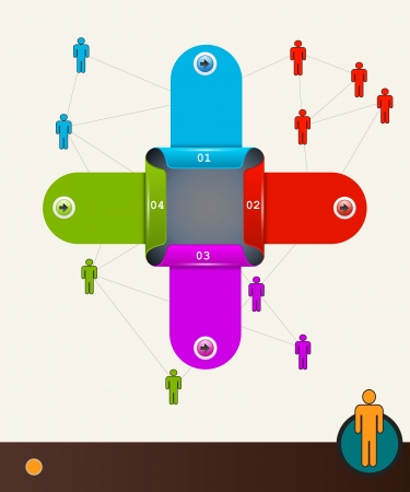 Modern  number options banner, Vector illustration,のイラスト素材