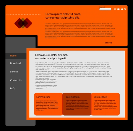 Web site templateのイラスト素材