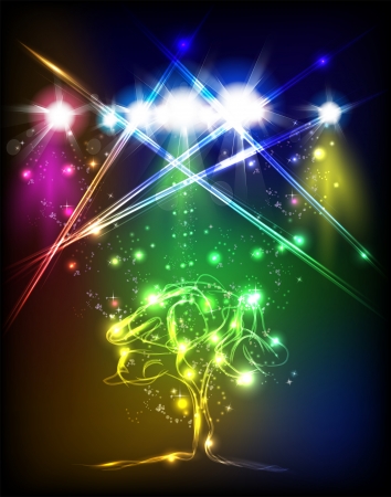 abstract color tree backgroundのイラスト素材