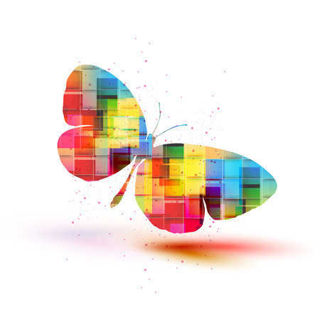 Vector butterflies background designのイラスト素材