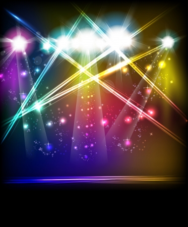 EPS10 Vector Stage Lights, easy all editableのイラスト素材