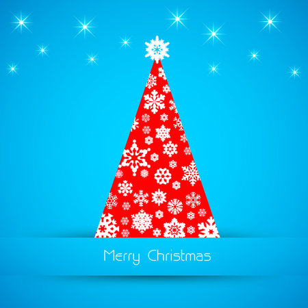 Simple vector blue christmas cardのイラスト素材
