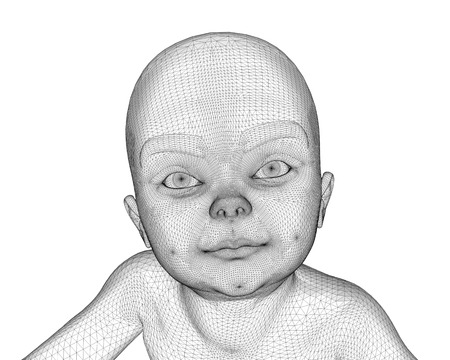 adorable baby, line designの写真素材
