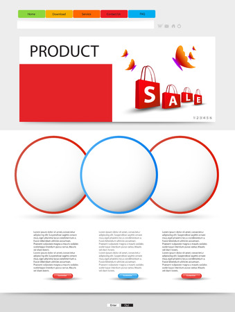 Shop modern website templateのイラスト素材