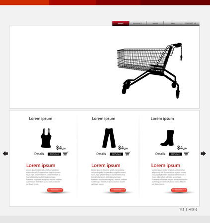 Shop website template のイラスト素材