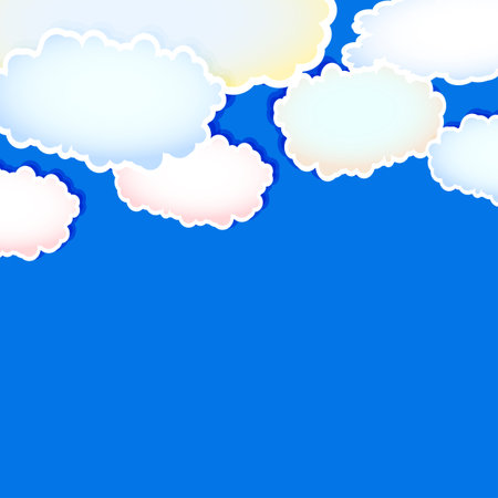 Vector abstract background with clouds, easy all editable