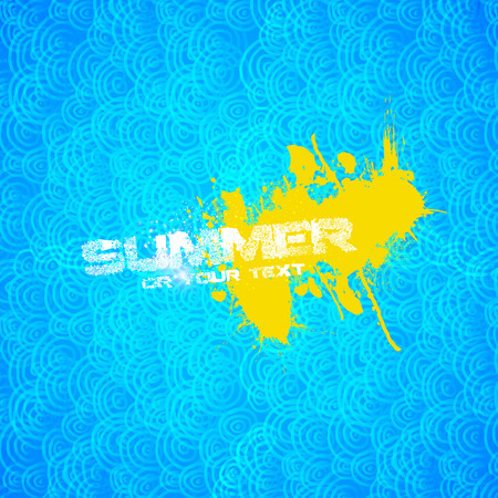 Summer Blue Design easy all editableのイラスト素材