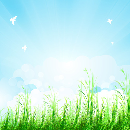 Spring amazing scenery, easy editableのイラスト素材