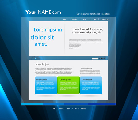 Website blue color templateのイラスト素材
