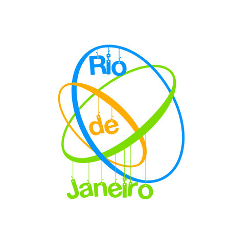 Rio de Janeiro symbols sport background easy all editableのイラスト素材