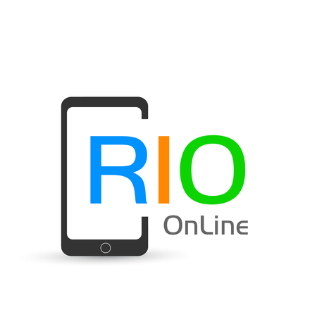 Smartphone online rio design easy all editableのイラスト素材