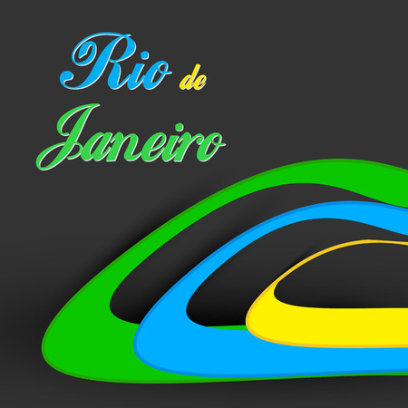 Rio background colors of the Brazilian flagのイラスト素材