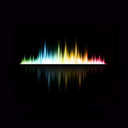illustration of music equaliser easy editableのイラスト素材