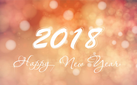 Happy New Year greeting card design.