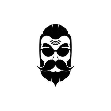 hipster barber elements. barber shop Vector illustrations.のイラスト素材