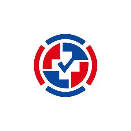 Medical Healthcare Stethoscope Cross Logoのイラスト素材