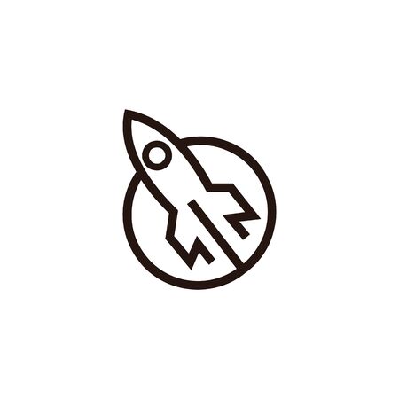 Rocket icon vector, filled flat sign, solid pictogram isolated on white. Startup symbol, logo illustration. Pixel perfectのイラスト素材