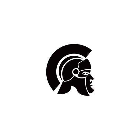 Retro style knight helmet isolated on white background. Design element for logo, label, sign, poster, menu.のイラスト素材