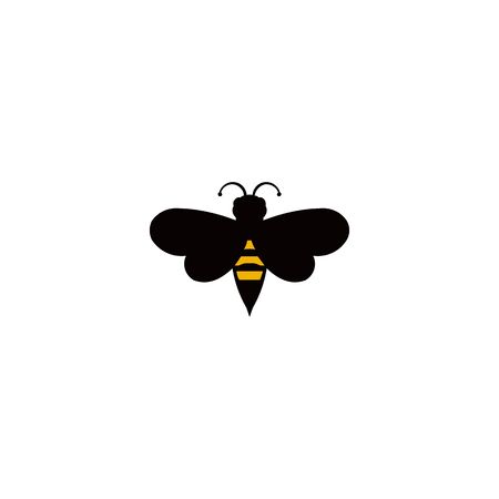 Bee animal icon. Honey flying bee. Insect.bugs, insects and arachnids Flat style vector illustration.のイラスト素材