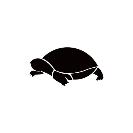 animal Turtle icon vector, filled flat sign, solid pictogram isolated on white. Symbol, logo illustrationのイラスト素材