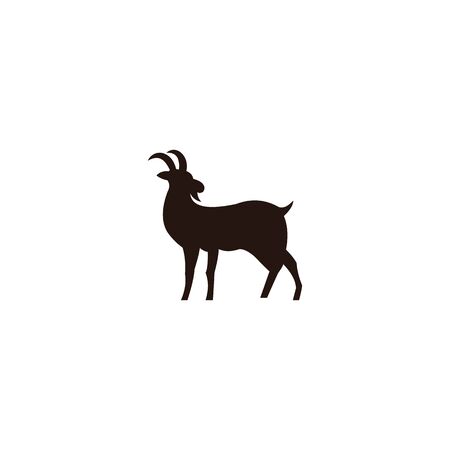 goat animal farm icon vector illustration design silhouetteのイラスト素材