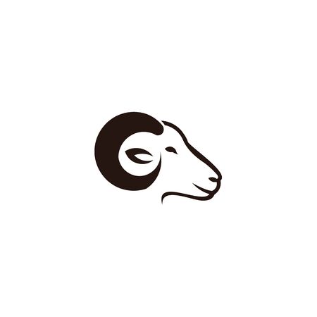 goat animal farm icon vector illustration design silhouetteのイラスト素材