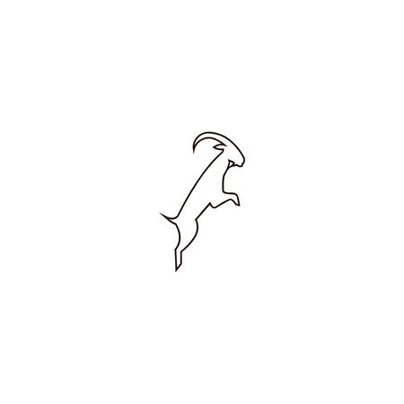 goat animal farm icon vector illustration design silhouetteのイラスト素材