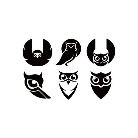 owl bird animal vectorのイラスト素材