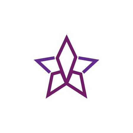 Star icon with slightly rounded corners. Easily colorable vector design on isolated background.のイラスト素材